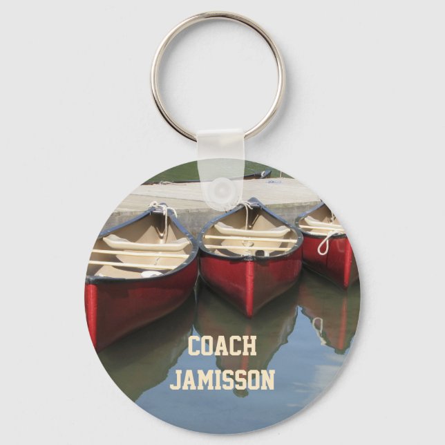 Red Canoes Coach Personalised Keychain (Key Chain) (Front)