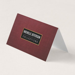 Red Canvas Fabric   Art Collections Business Card