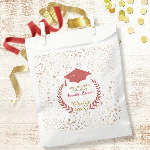 Red Cap and Laurel Graduation Party Favour Bag