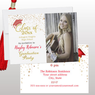 Red Cap Photo Graduation Party