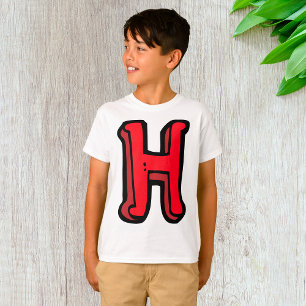 Red Capital Letter H Boys T-Shirt