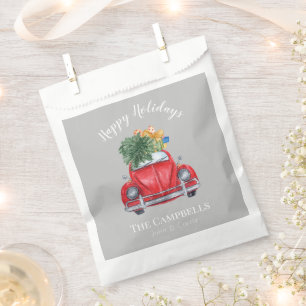 Red Car and Christmas Tree Customisable Favour Bag
