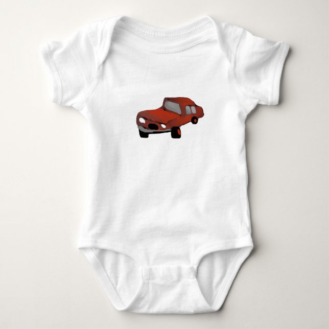 Red Car Baby Bodysuit (Front)