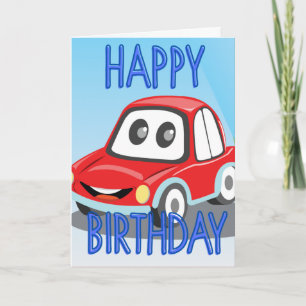 RED CAR BIRTHDAY CARD