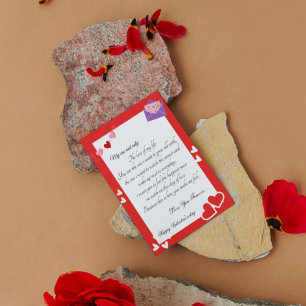 Red card and Loving Message for boyfriend/husband