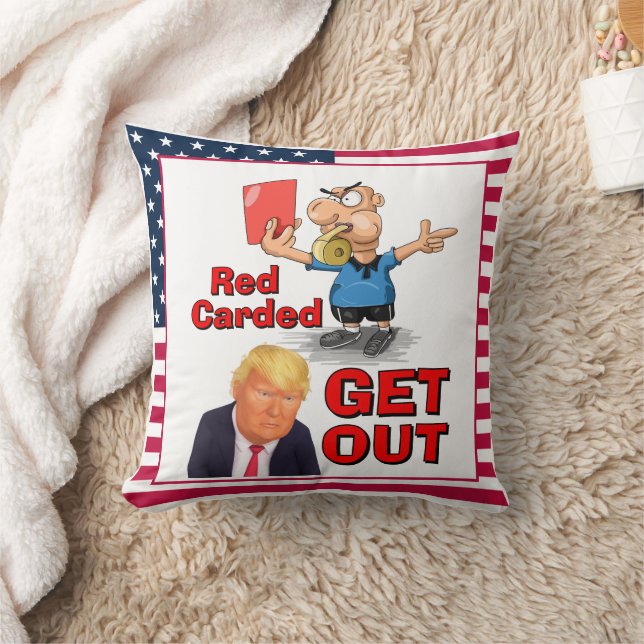 Red Carded Throw Pillow (Blanket)