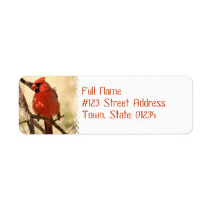 Red Cardinal  Address Labels