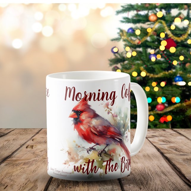  Red  Cardinal Art Bird Morning  Coffee Mug (Creator Uploaded)