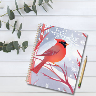 Red Cardinal Beautiful Watercolor Painting Planner