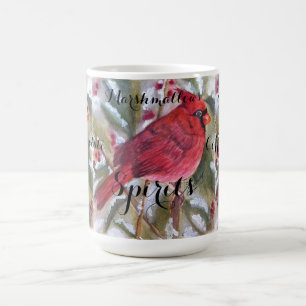 RED CARDINAL BIRD CHRISTMAS COFFEE MUG