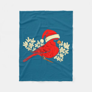 Red Cardinal Bird Christmas Ugly Xmas Sweater Fleece Blanket