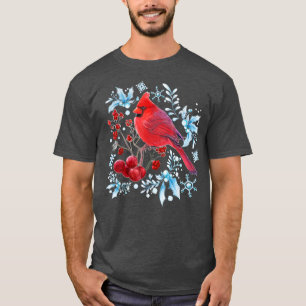 Red Cardinal Bird Lovers Birdwatching Christmas Bi T-Shirt