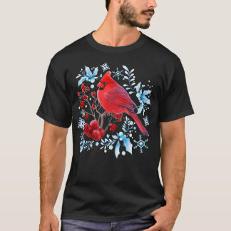 Red Cardinal Bird Lovers Birdwatching Christmas Bi T-Shirt
