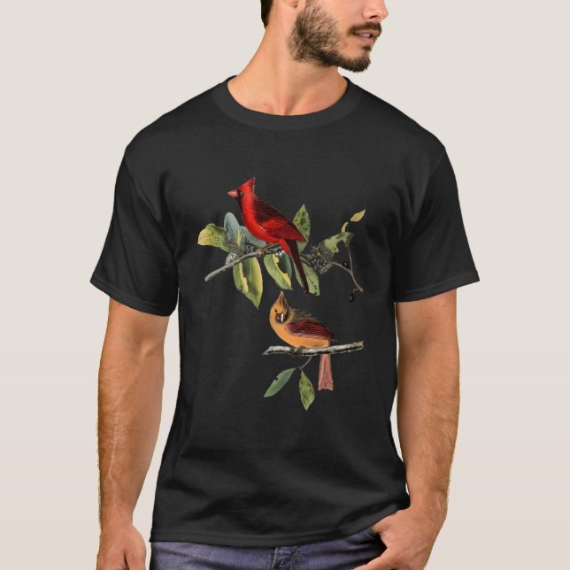 Red Cardinal Bird Male Female For Cardinal Bird T-Shirt (Front)