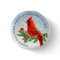 Red Cardinal Bird Merry Christmas button