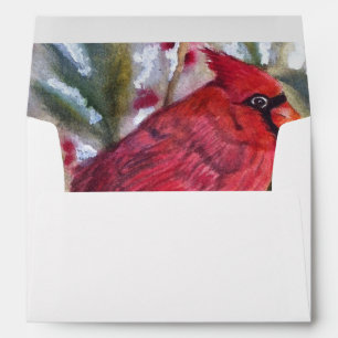 RED CARDINAL BIRD PEACEFUL JOY ENVELOPE