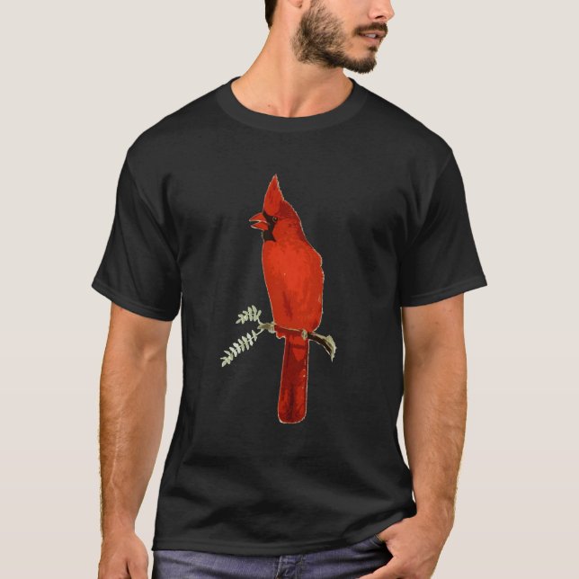 Red Cardinal Bird T-Shirt (Front)