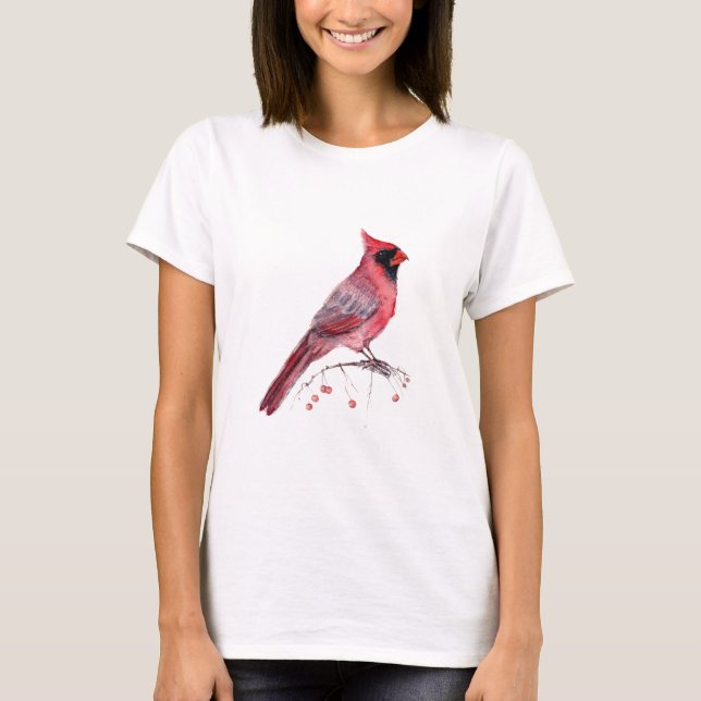 Red Cardinal Bird T-Shirt (Front)