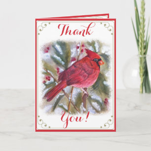 RED CARDINAL BIRD THANK YOU
