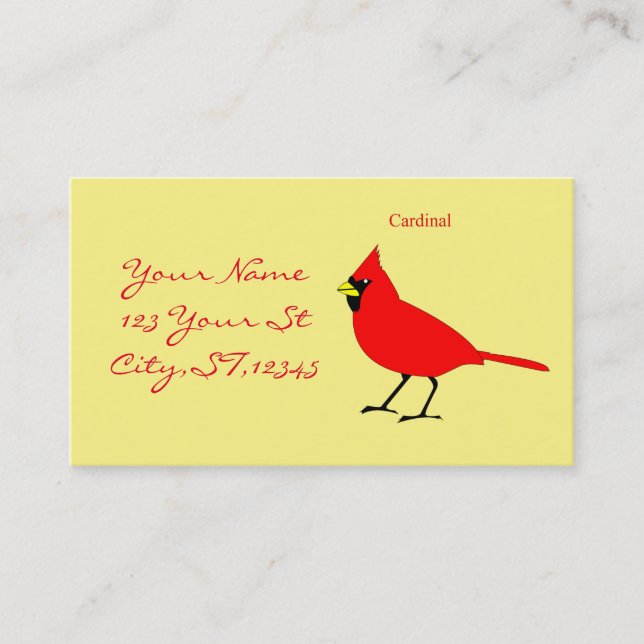 Red Cardinal Bird Thunder_Cove Business Card (Front)