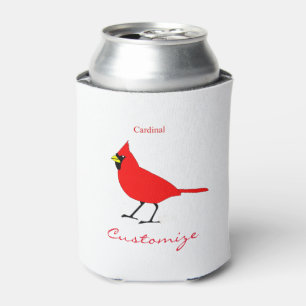 Red Cardinal Bird Thunder_Cove Can Cooler