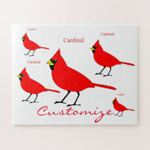 Red Cardinal Bird Thunder_Cove Jigsaw Puzzle