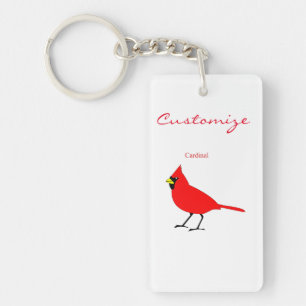 Red Cardinal Bird Thunder_Cove Key Ring