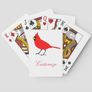 Red Cardinal Bird Thunder_Cove Playing Cards