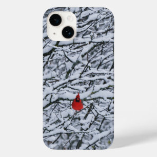 Red Cardinal Bird Winter Snow Phone Case Art