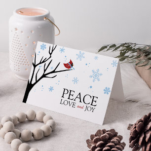 Red Cardinal Bird Winter Snowflake   Holiday