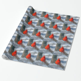 Red Cardinal Bird Wrapping Paper