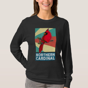 Red Cardinal Birds Biologist Songbird Garden Ornit T-Shirt