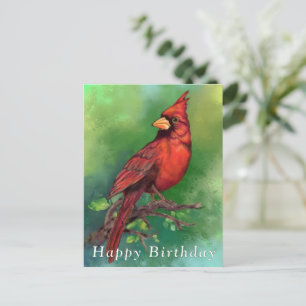Red Cardinal Birthday Card