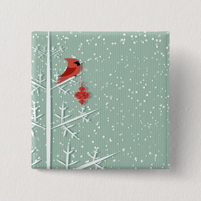 Red Cardinal Button (Front)