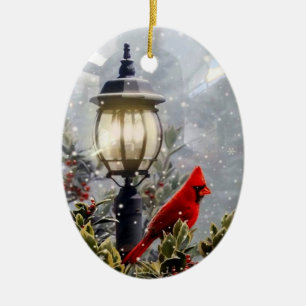 Red Cardinal Ceramic Ornament