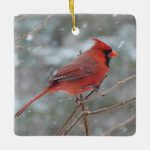 Red Cardinal Ceramic Ornament