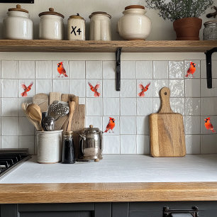 Red Cardinal Ceramic Tile