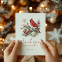 Red Cardinal Christmas Bouquet Personalized Text 