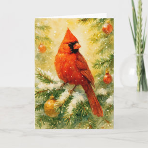 Red Cardinal Christmas Card