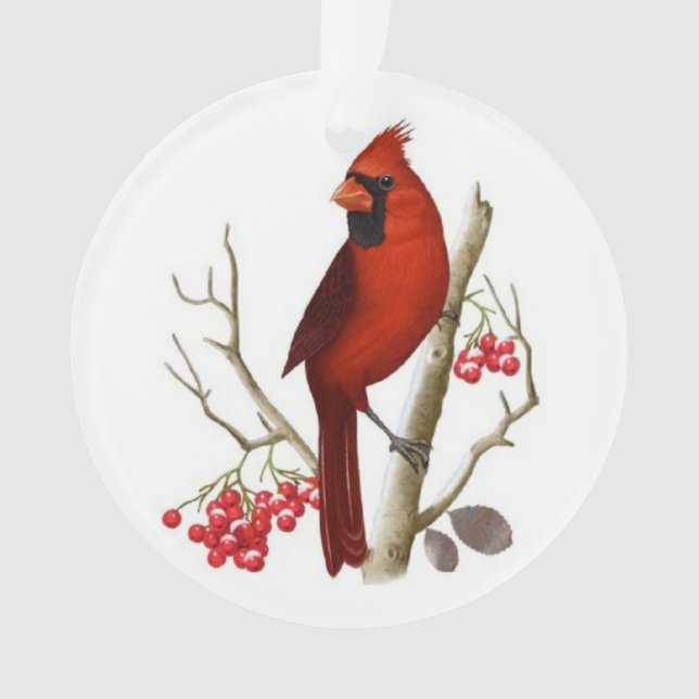 Red Cardinal Christmas Ornament (Front)