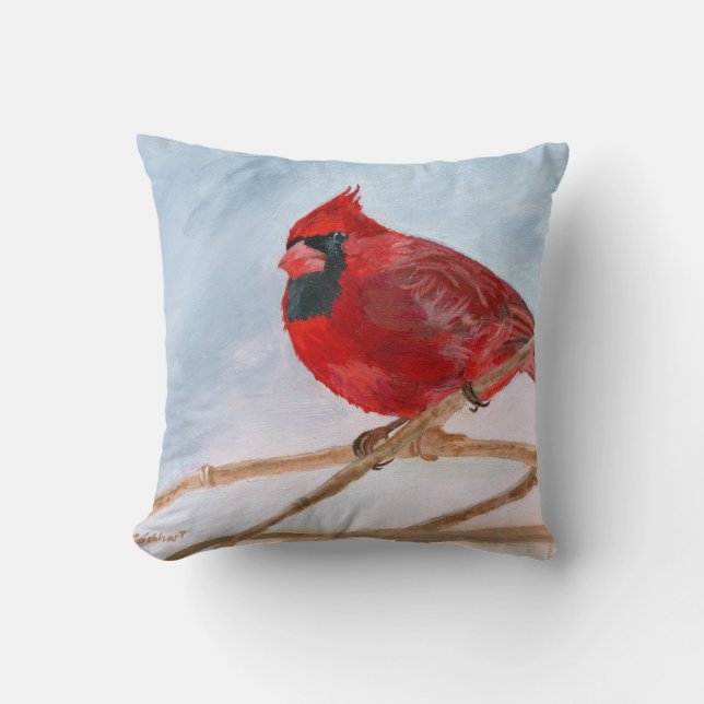 Red Cardinal Cushion (Front)