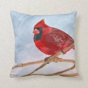 Red Cardinal Cushion