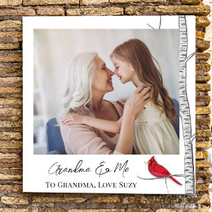 Red Cardinal Family Photo Template  Print