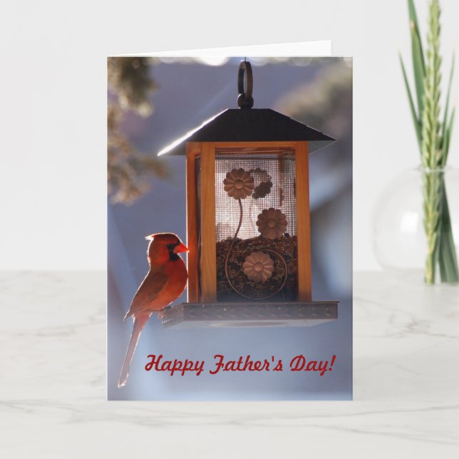 Red Cardinal Father's Day Card (Front)