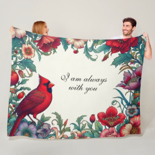 Red Cardinal Gifts Sympathy Keepsake Memorial Fleece Blanket