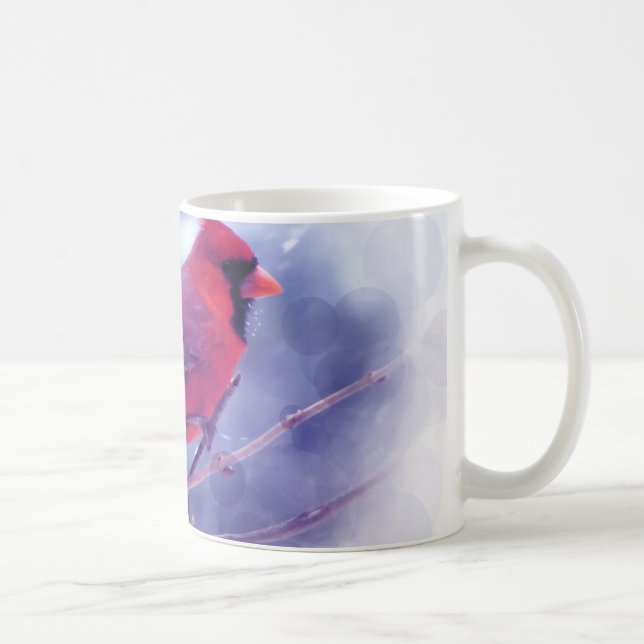 Red Cardinal in the Blizzard Coffee Mug (Right)