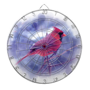 Red Cardinal in the Blizzard Dartboard