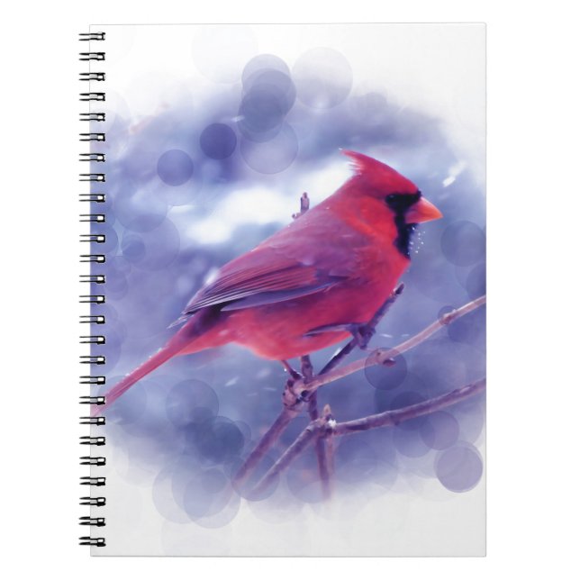 Red Cardinal in the Blizzard Notebook (Front)