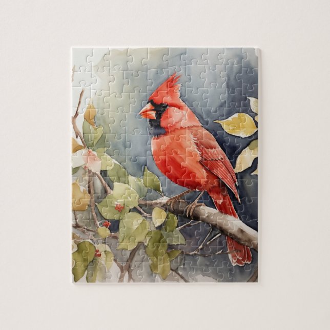 Red Cardinal Jigsaw Puzzle (Vertical)