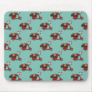 Red Cardinal Lovers on Scooter Mouse Pad